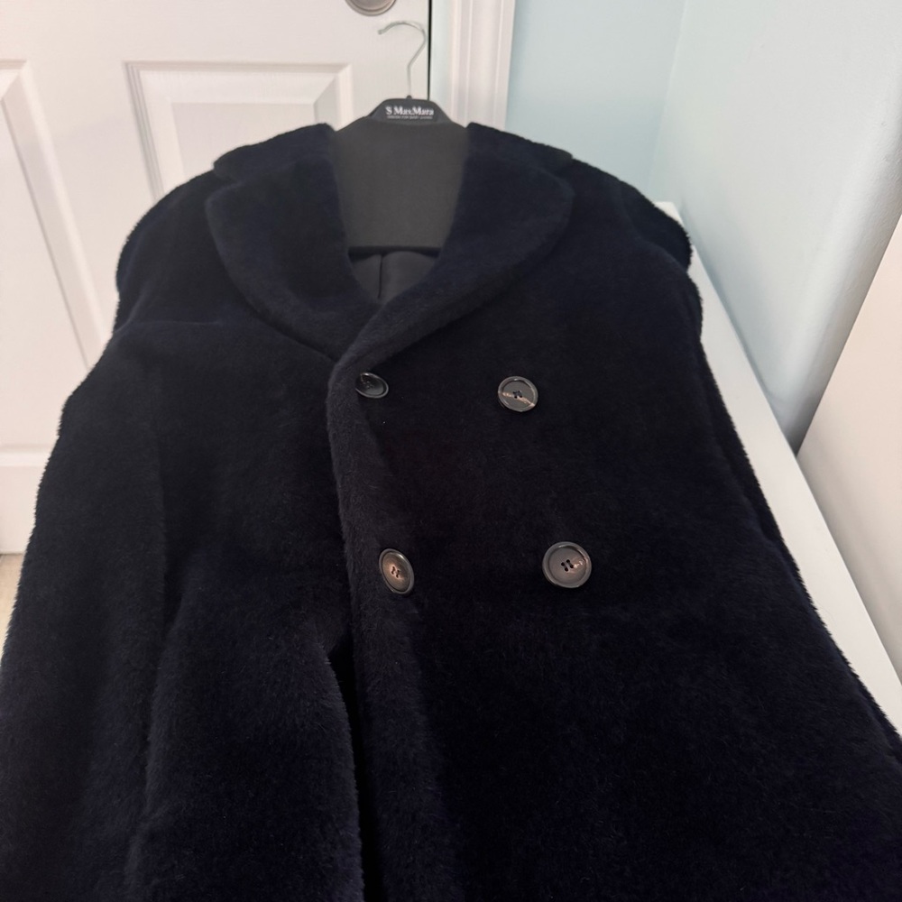Max Mara Roseto Navy Blue Coat IT 42 US 6 - Picture 15 of 16